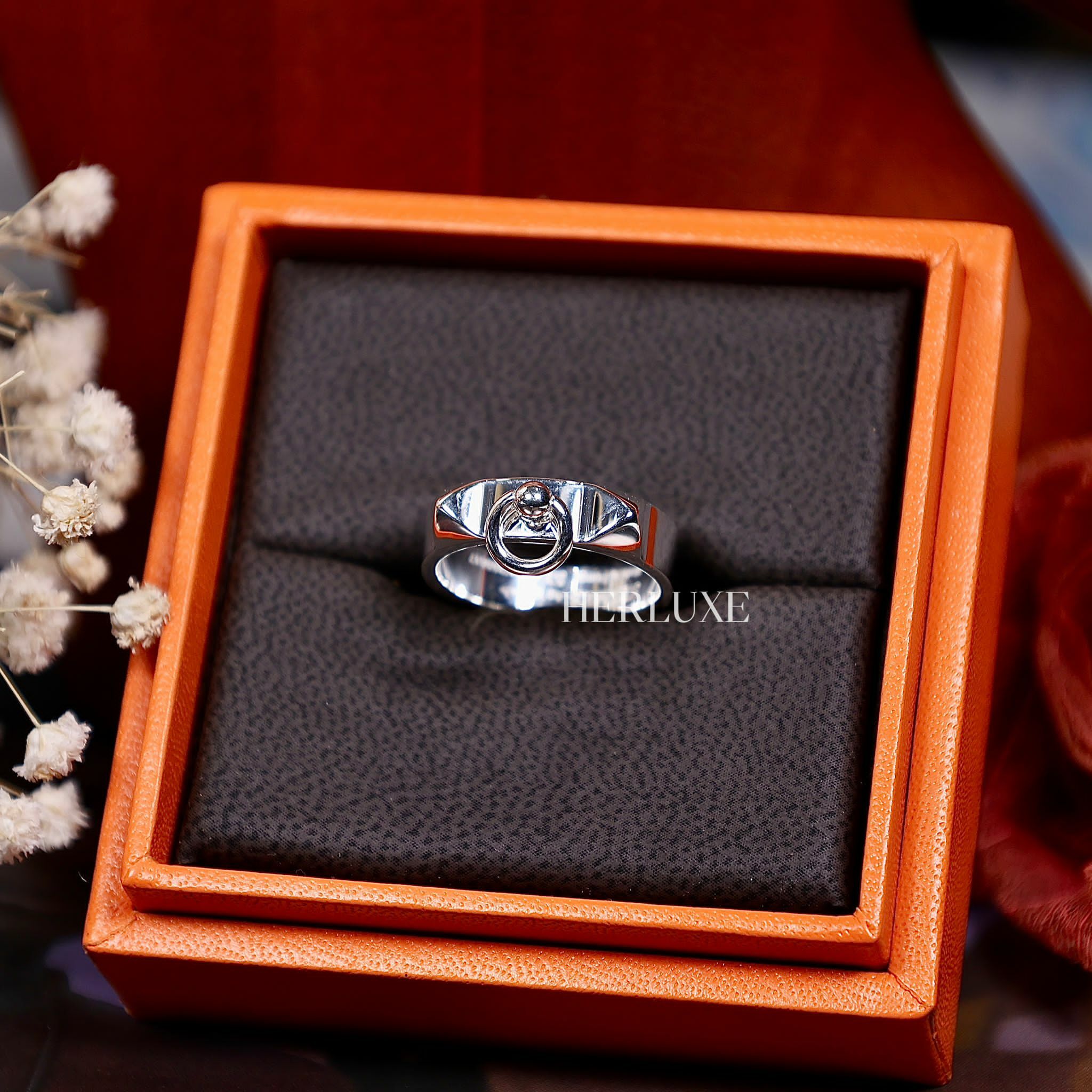 Collier de chien ring H pm AG-925 size 55