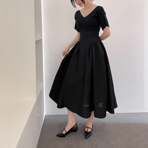 [GBCC] Shirring smoke skirt