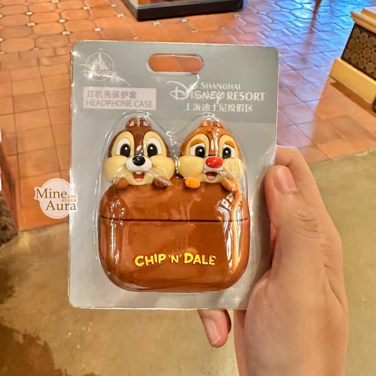 奇奇蒂蒂 Chip 'n Dale 造型 apple AirPods 耳機保護套 -上海迪士尼樂園