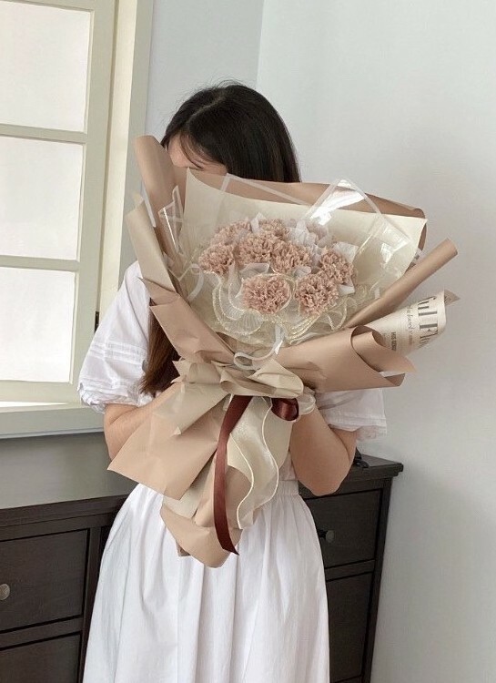 康乃馨永生花束-沈靜的溫柔