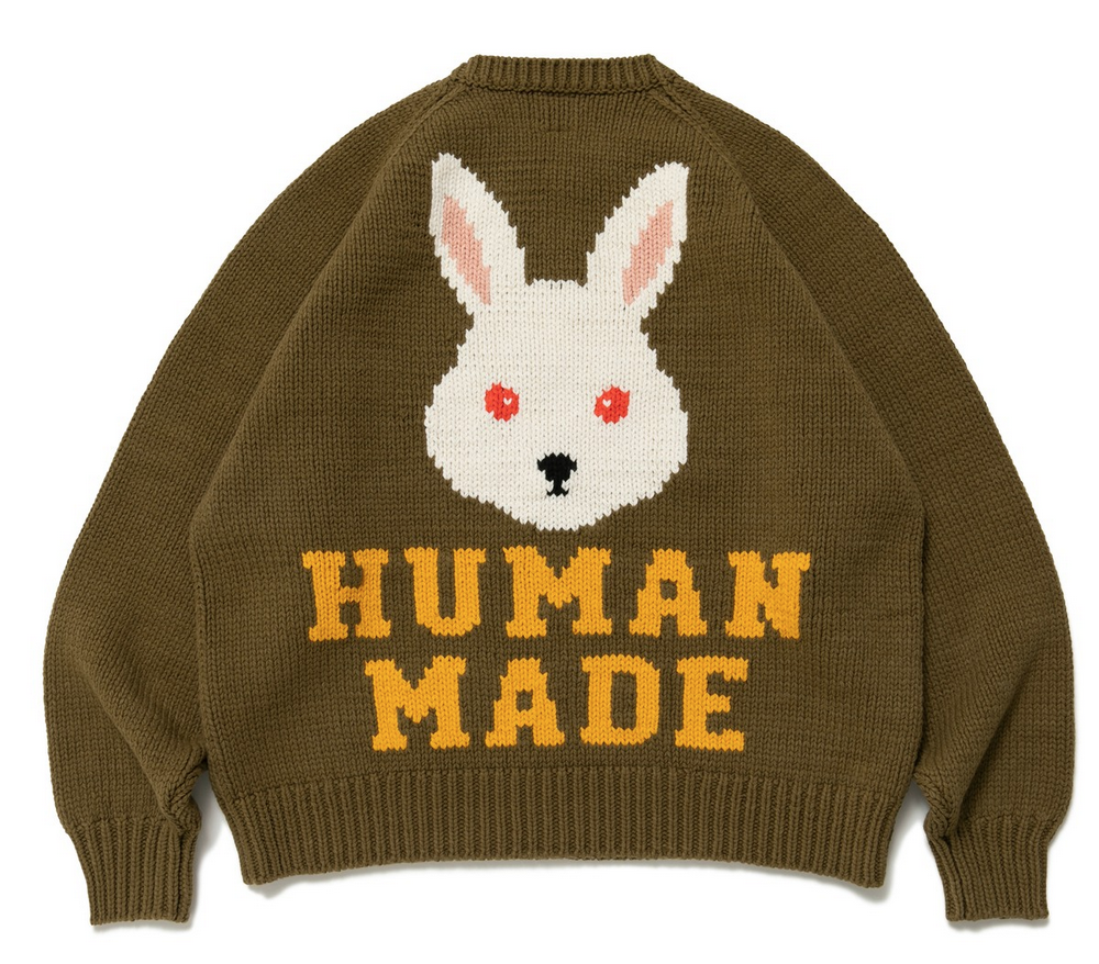 Human Made Rabbit Raglan Knit Sweater (3 Colors)
