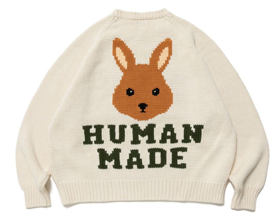 Human Made Rabbit Raglan Knit Sweater (3 Colors)