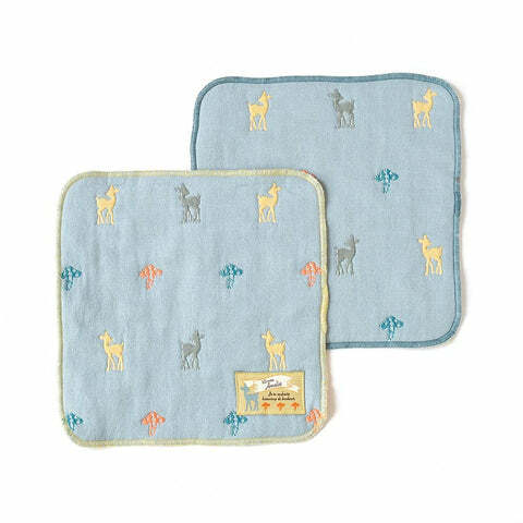 日本製10Mois Amelie小鹿有機棉六重紗多功能夾手帕組合