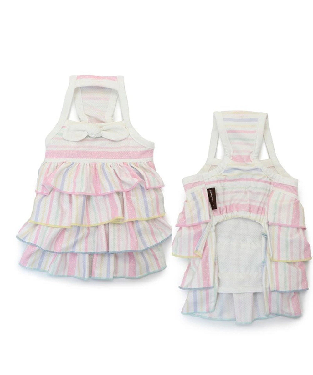 【Pet Paradise】Coolmax Pink Striped Skirt <918-17764>