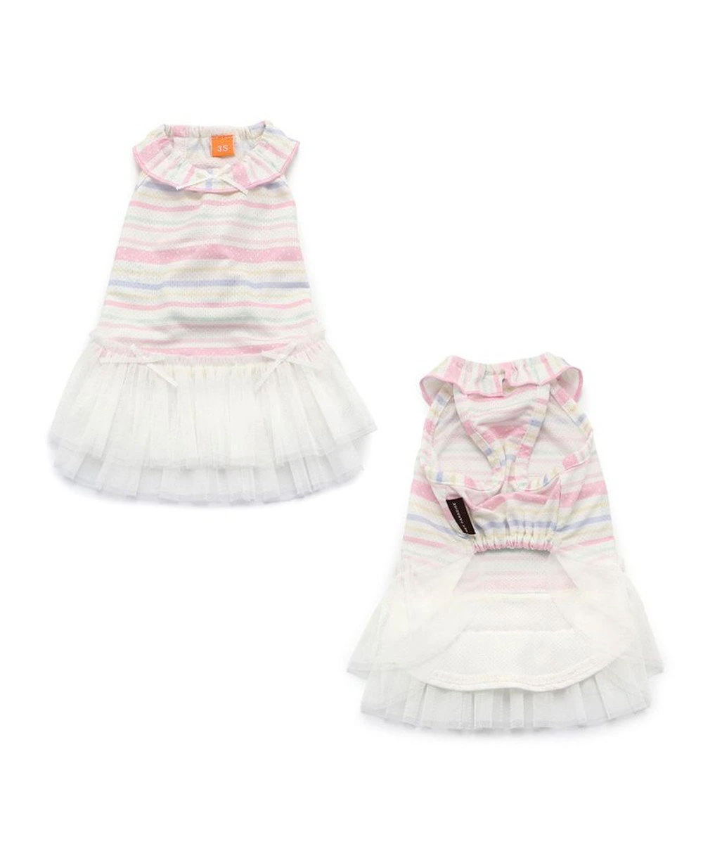 【Pet Paradise】Coolmax Pink Striped Skirt <918-17764>