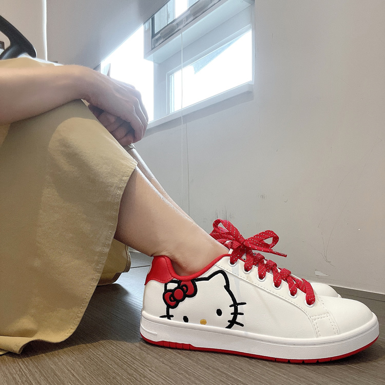 23003-KT Sanrio Hello Kitty Remastered Classic Sneaker #TW-AS23-922010 White Red
