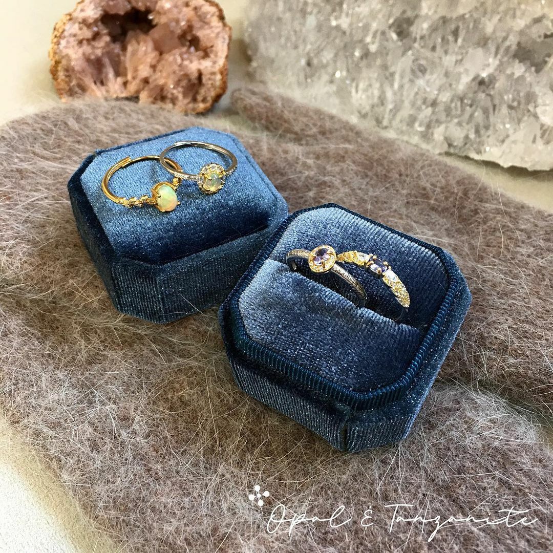 坦桑石純銀戒指 款式一（產品編號：R39001）