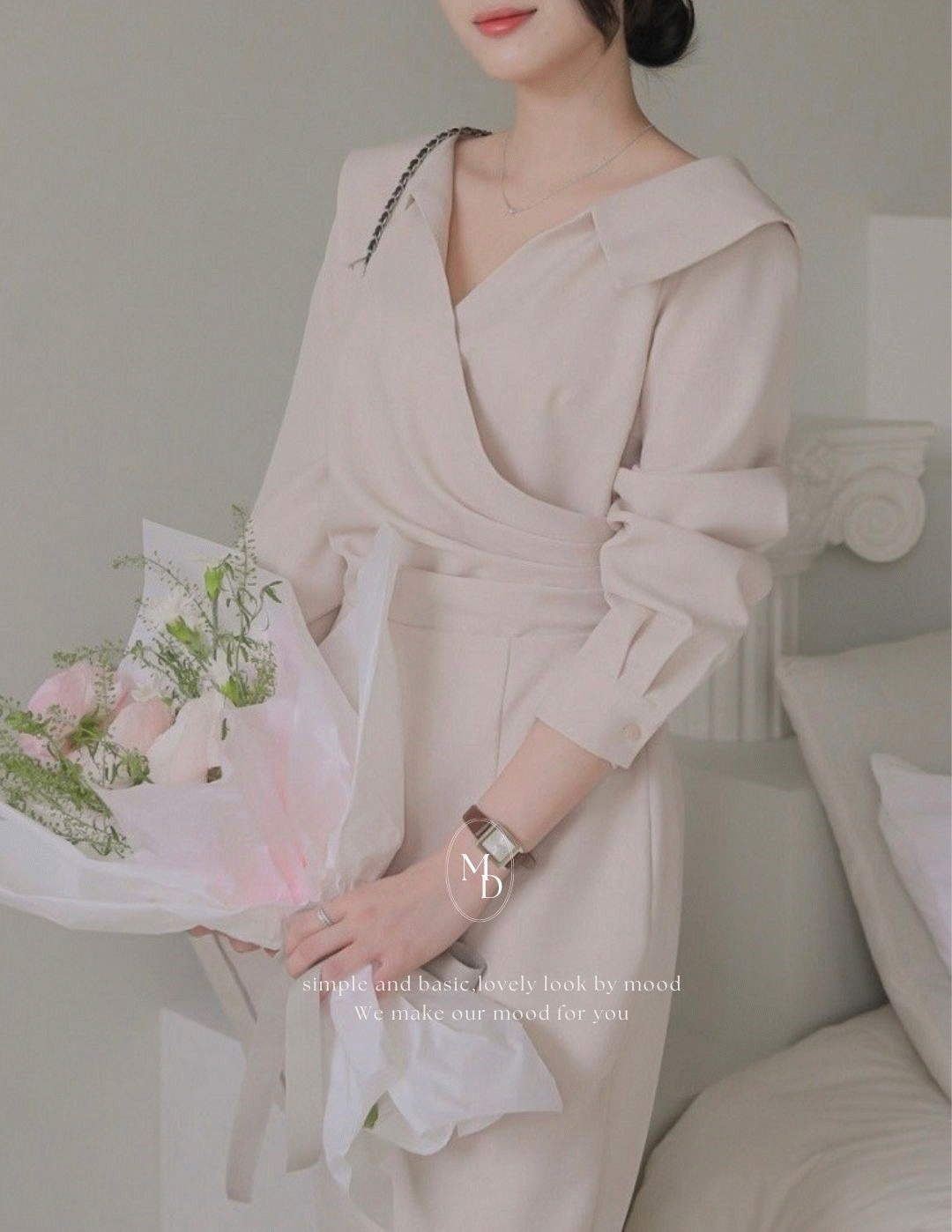 🚀當日出貨【🌸早春新品 】 Cora法式典雅魚尾長洋(2colors)