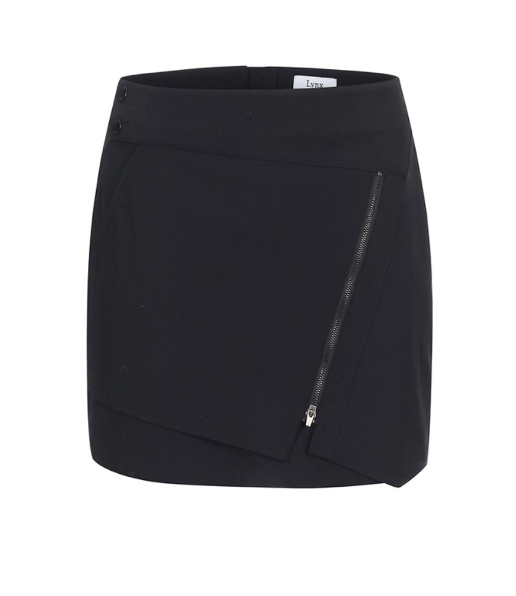 女款 M301 5折起 韓國正品Lynx同步/時尚秋款斜邊拉鍊不規則窄裙褲/韓國網紅穿搭推薦款式/韓版高爾夫球女裝