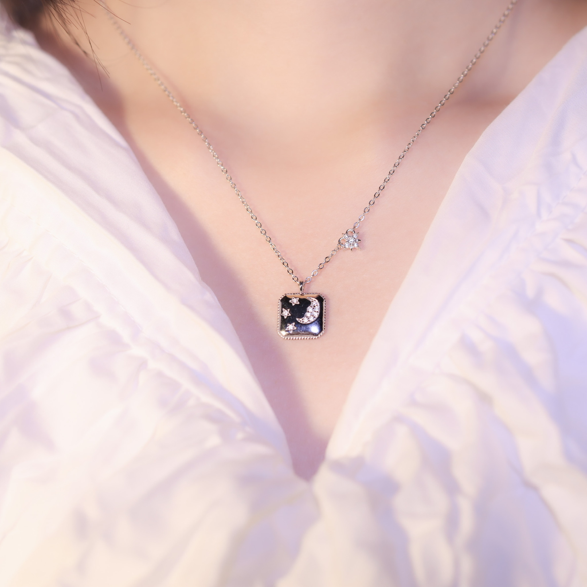 | 925銀丨銀河郵票項鍊 | NE0306 |