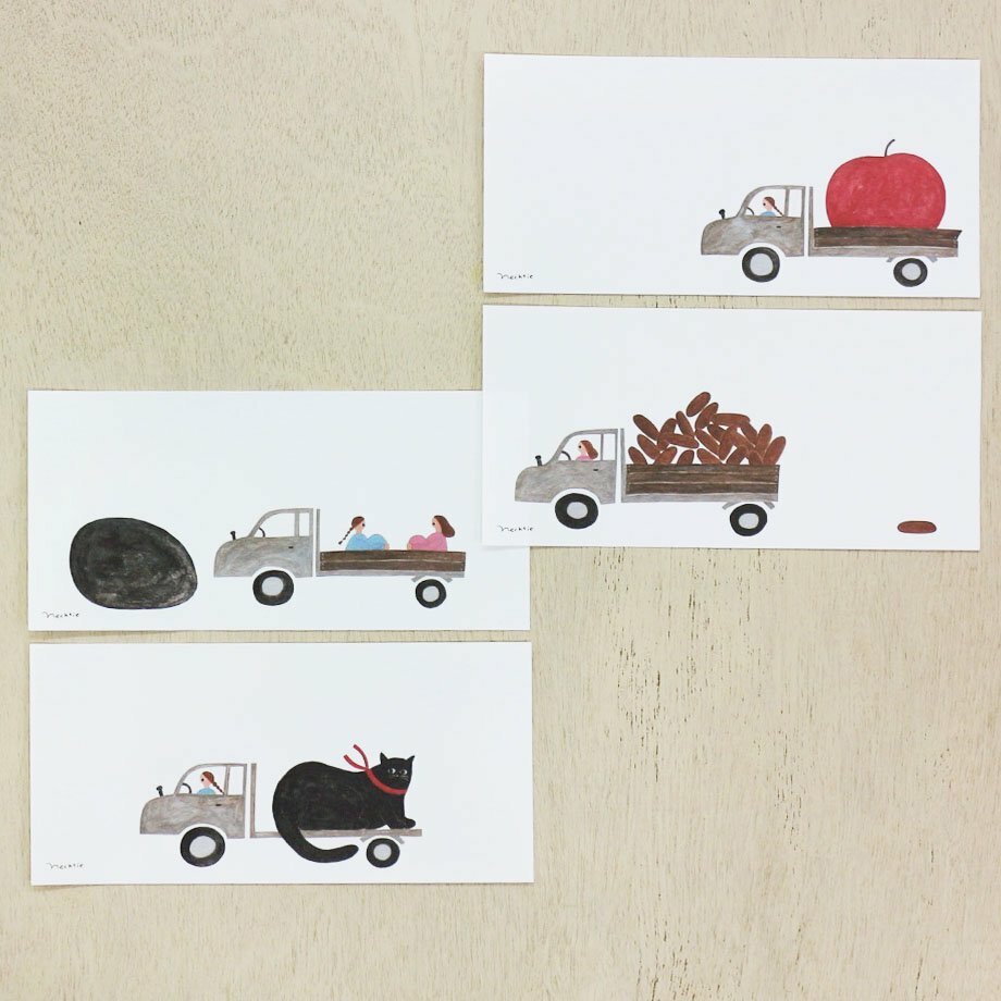 necktie truck  美濃和紙一筆箋/表現社/JAPAN