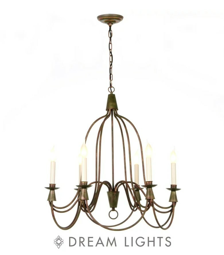 美式復古仿舊小型水晶吊燈