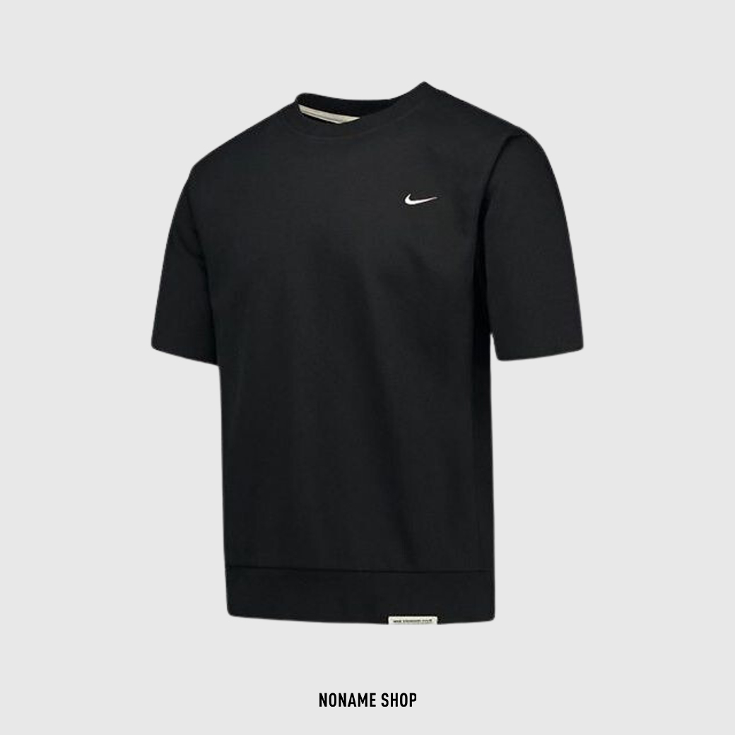 NIKE DRI-FIT 不修邊 落肩 寬鬆 刺繡 小勾 短袖 黑色 (男款)