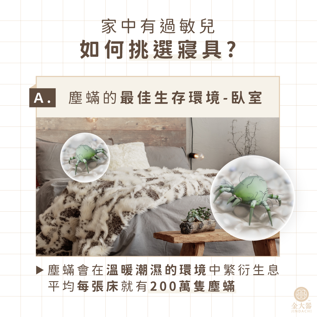 過敏兒如何挑選寢具,塵蟎總喜歡藏在這裡