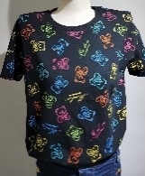 【M】Moschino 黑色彩色小熊Tee