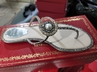 【M】RC 金銀色珠鑽拖鞋