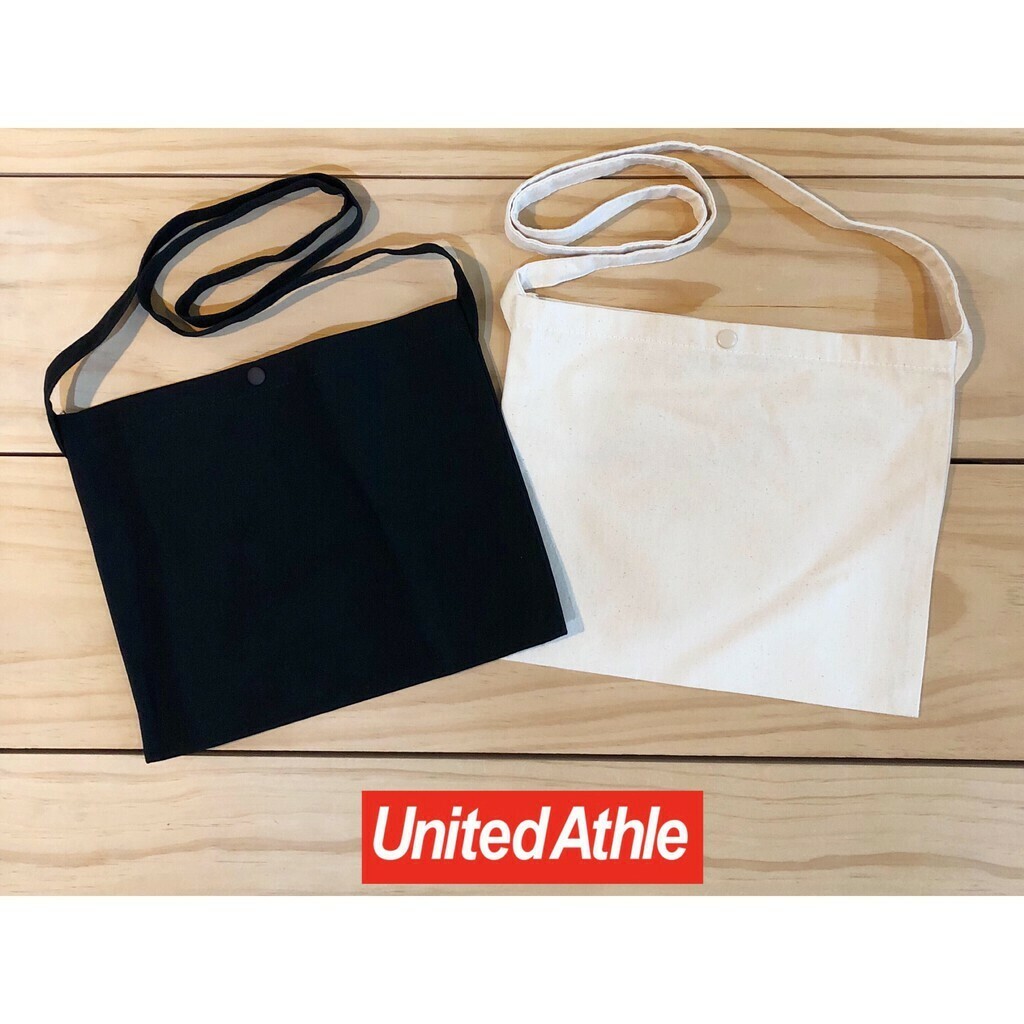 ☆ETW☆【EASY TO WEAR】United Athle 1461-01 帆布 側背小包 肩背包 米白 黑 