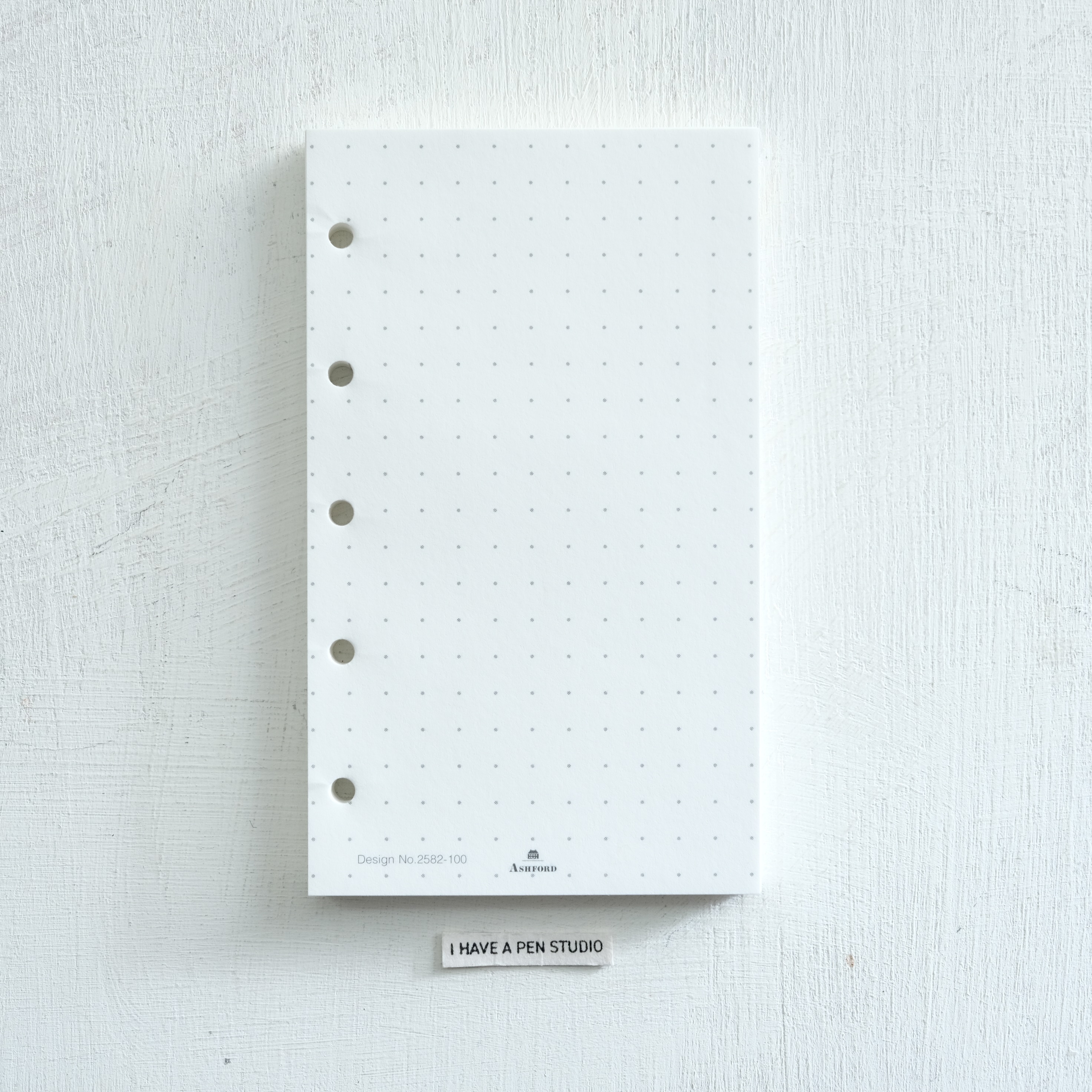 MICRO5 白色巴川紙 點格紋內頁5mm｜ASHFORD 日本
