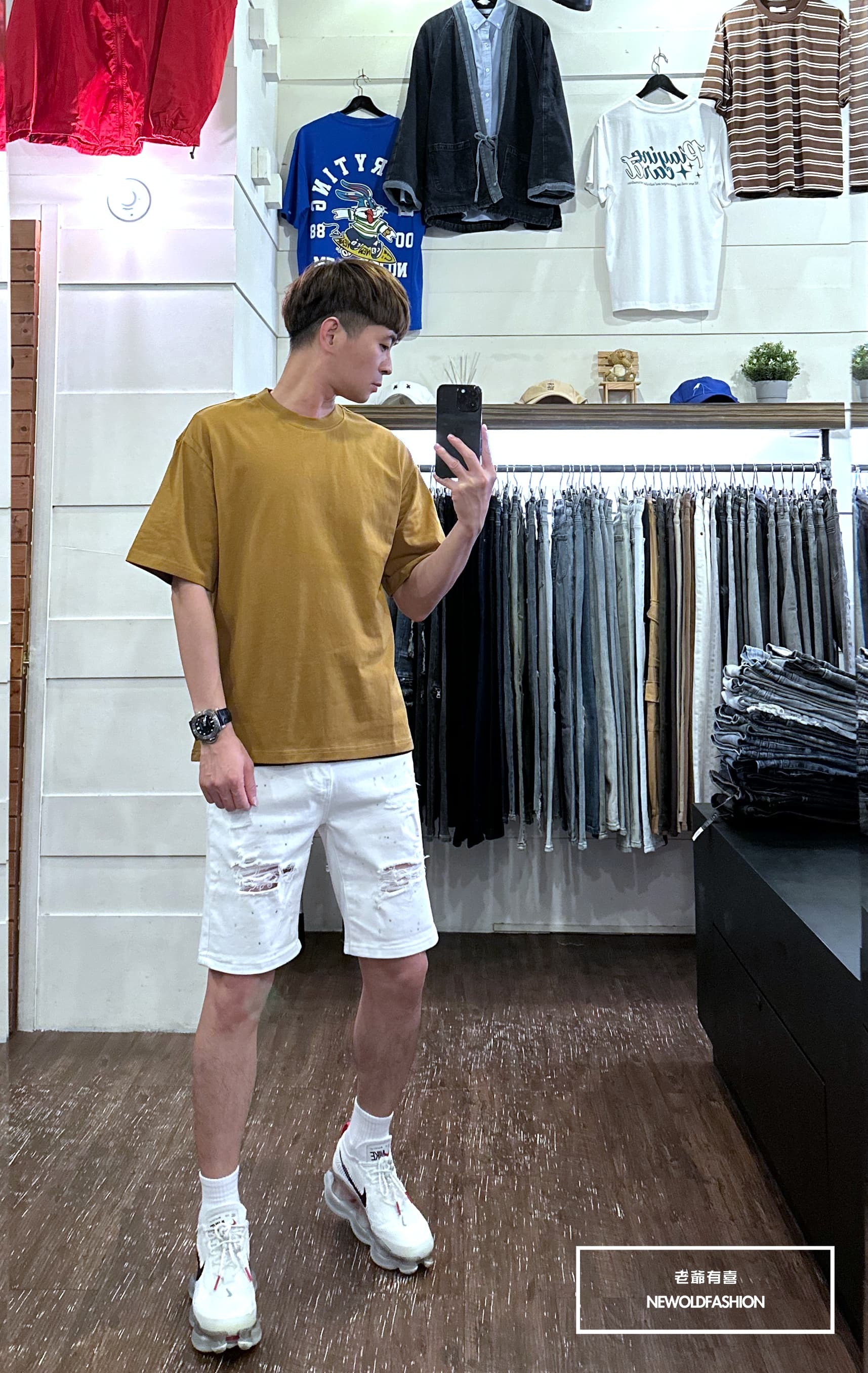 『新品上市』重磅1837小標素面短T(NOF2303C30001)-咖