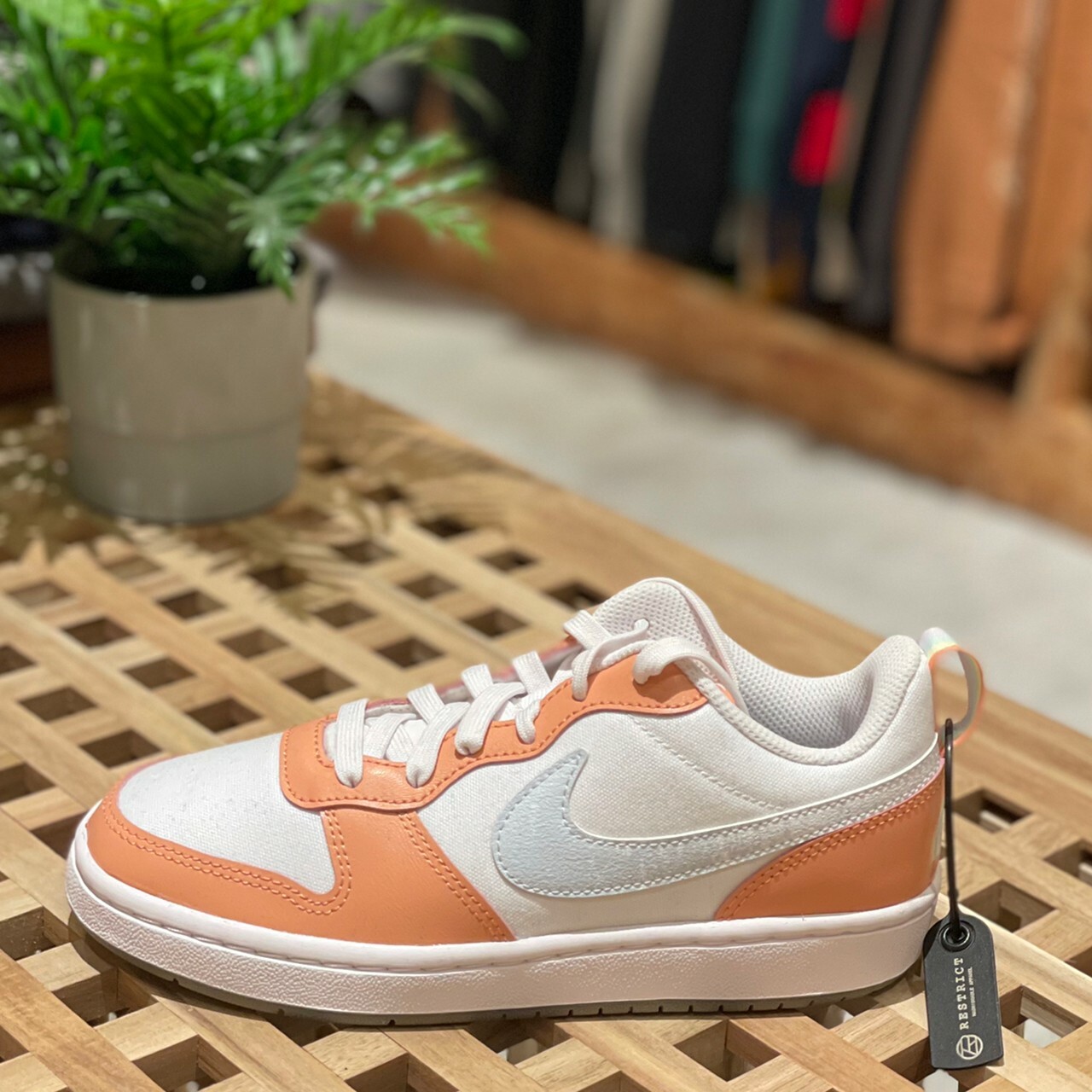 Nike Court Borough Low 2 Se1 (GS) 女鞋 大童款 白 粉橘 小Dunk DM1216-100