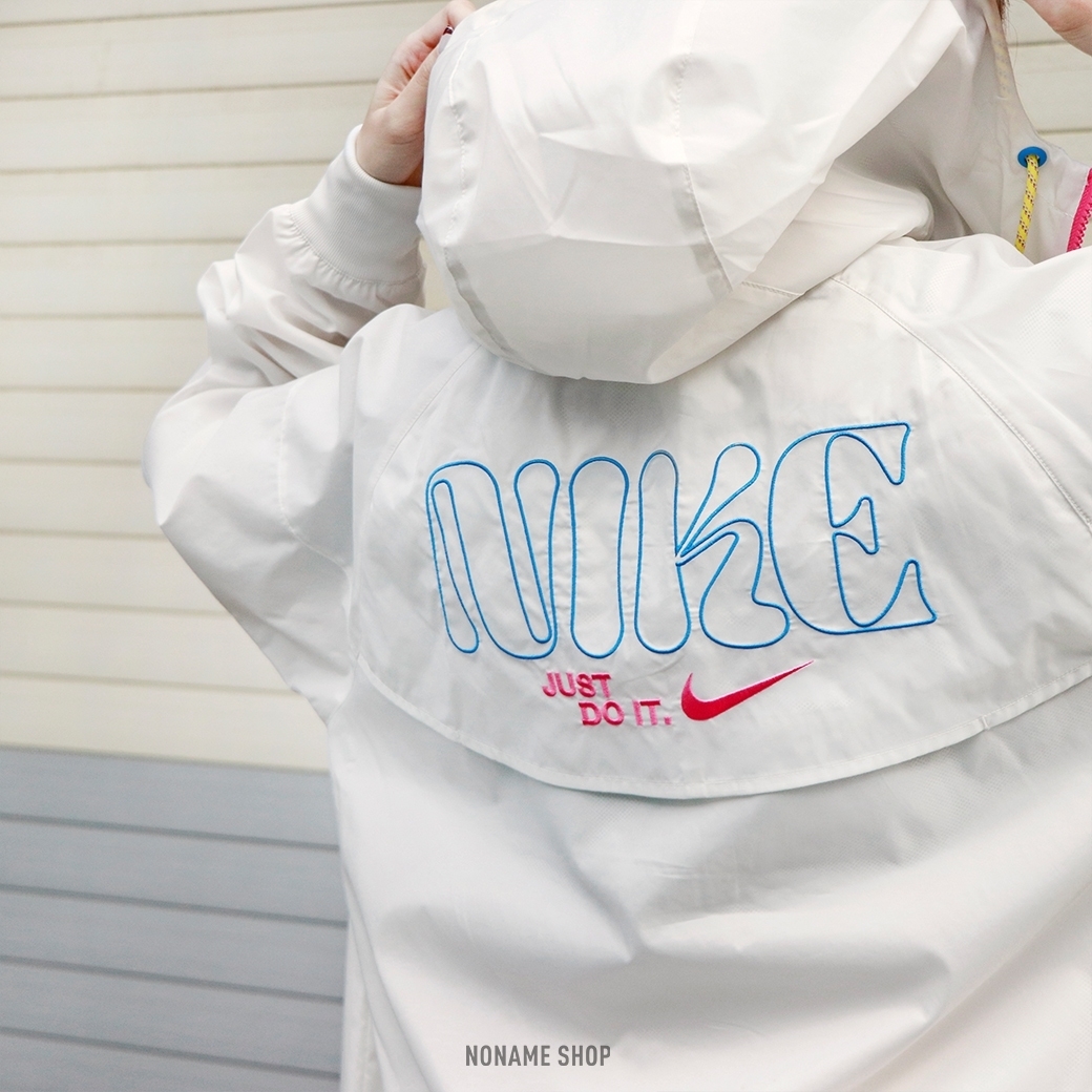 NIKE JUST DO IT 刺繡 連帽 防風 風衣 外套 (男款)