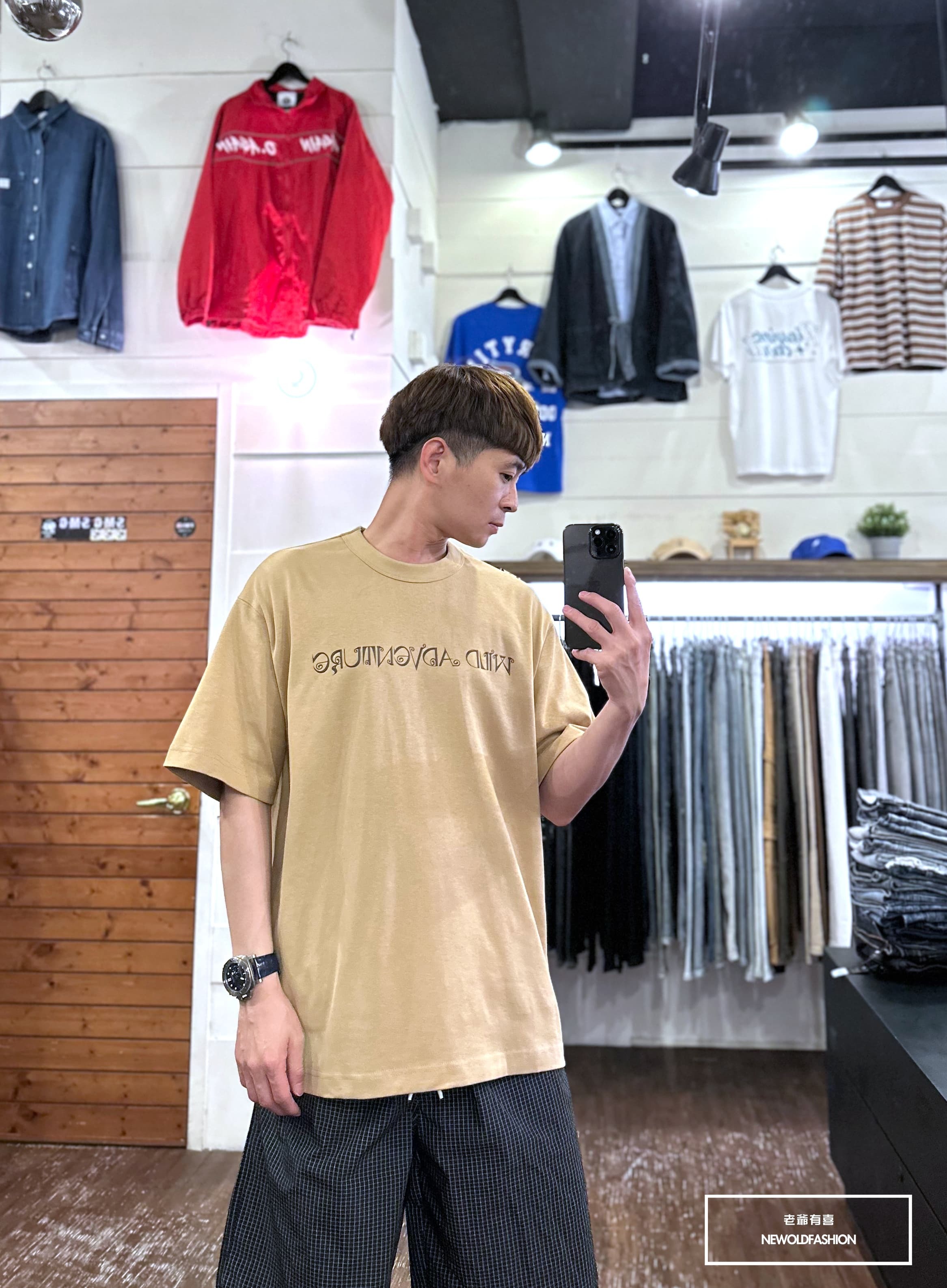 『新品上市』重磅WILD英字短T(NOF23032534)-卡其