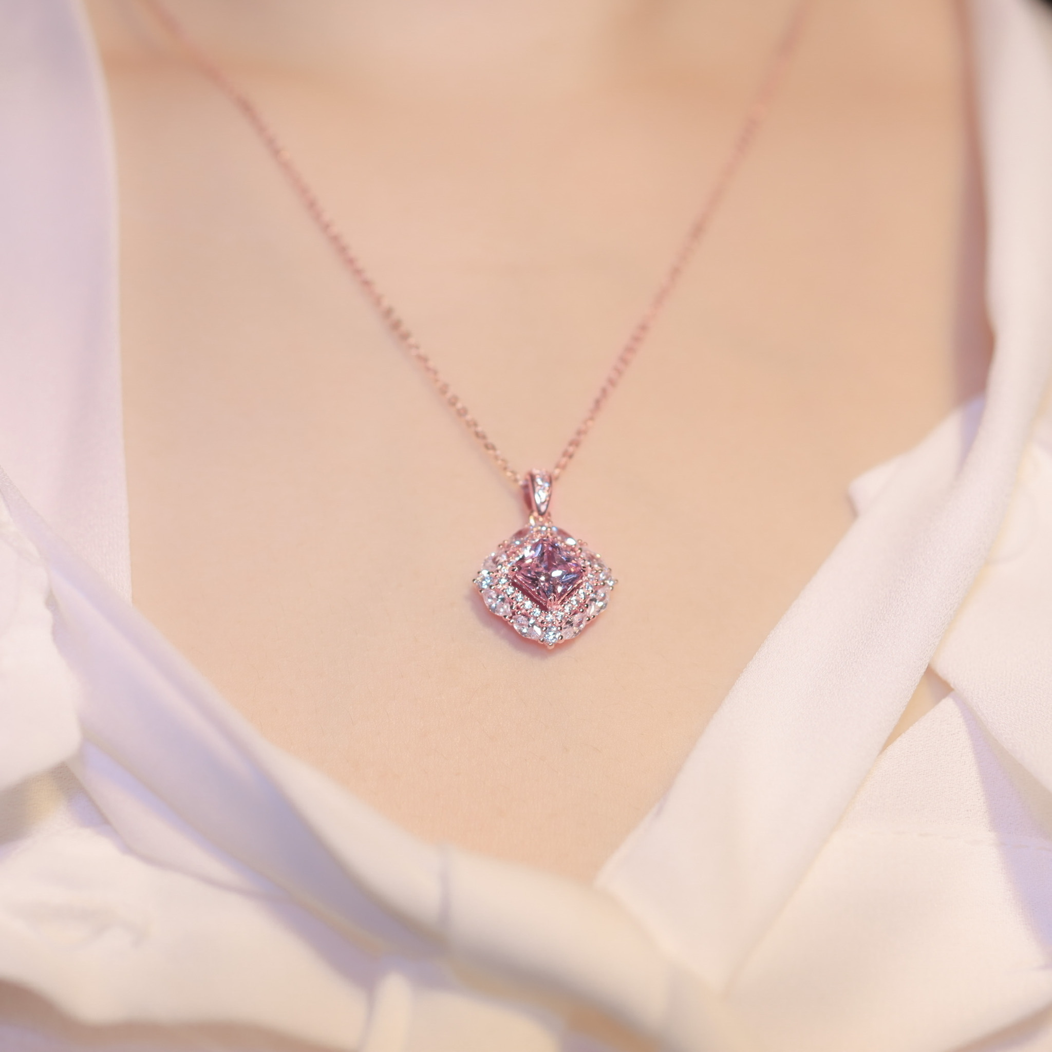 | 925 Silver・ Rose Gold | Celebration For Happiness Necklace  | NE0697 |