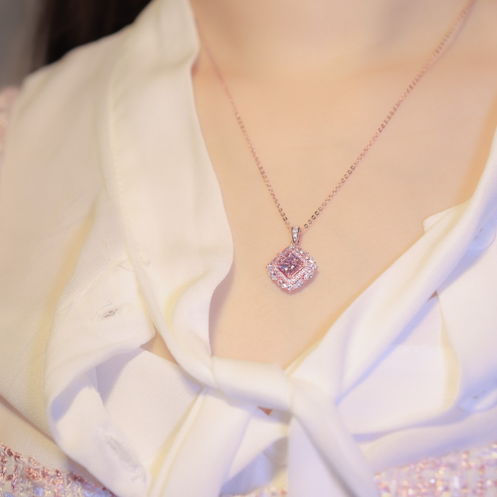 | 925 Silver・ Rose Gold | Celebration For Happiness Necklace  | NE0697 |