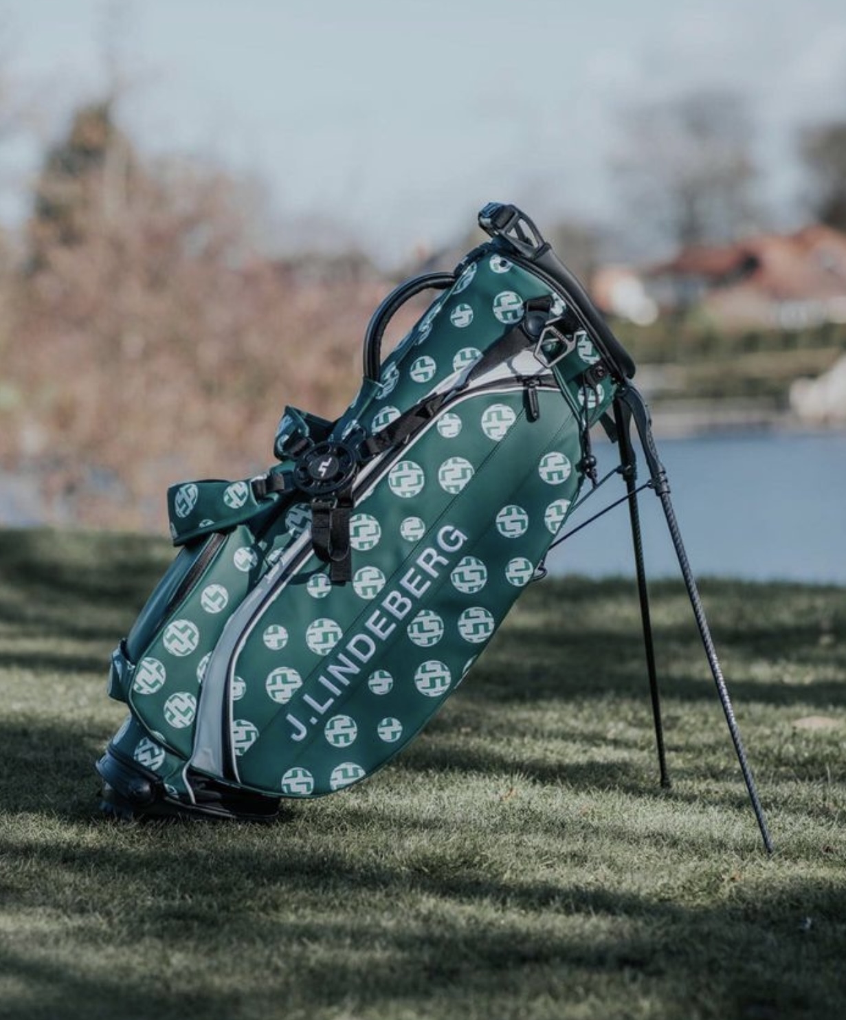 4M/JL正品/  JLINDEBERG PLAY PRINT GOLF STAND BAG/2023新款高爾夫球袋/腳架型球袋