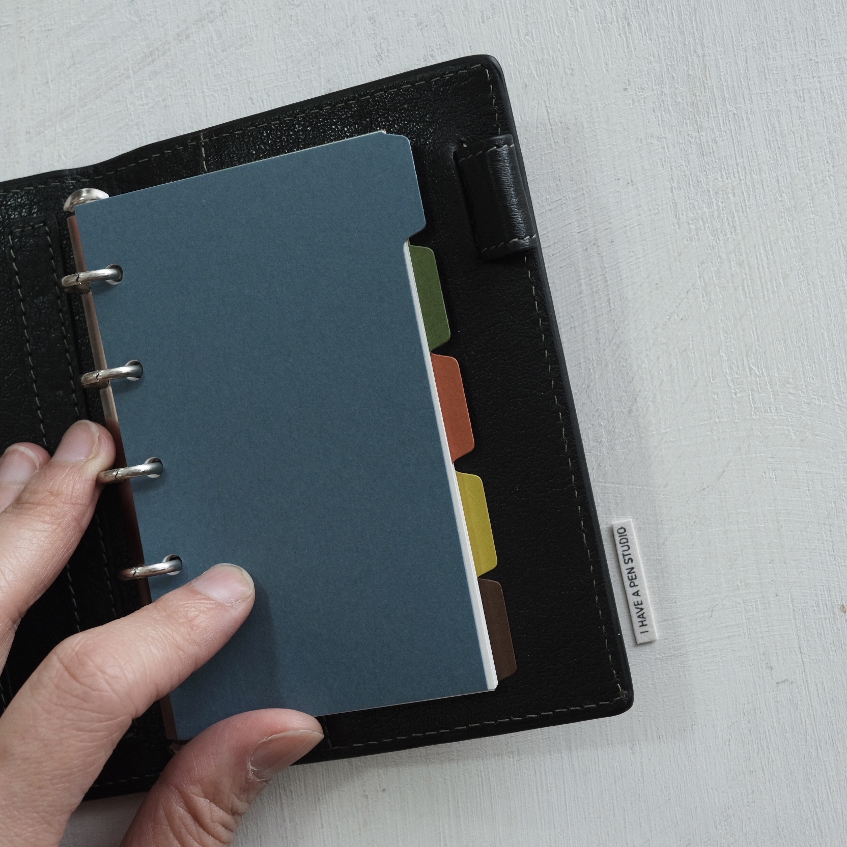 MICRO5 深色系分隔頁 橫式五段｜ASHFORD 日本