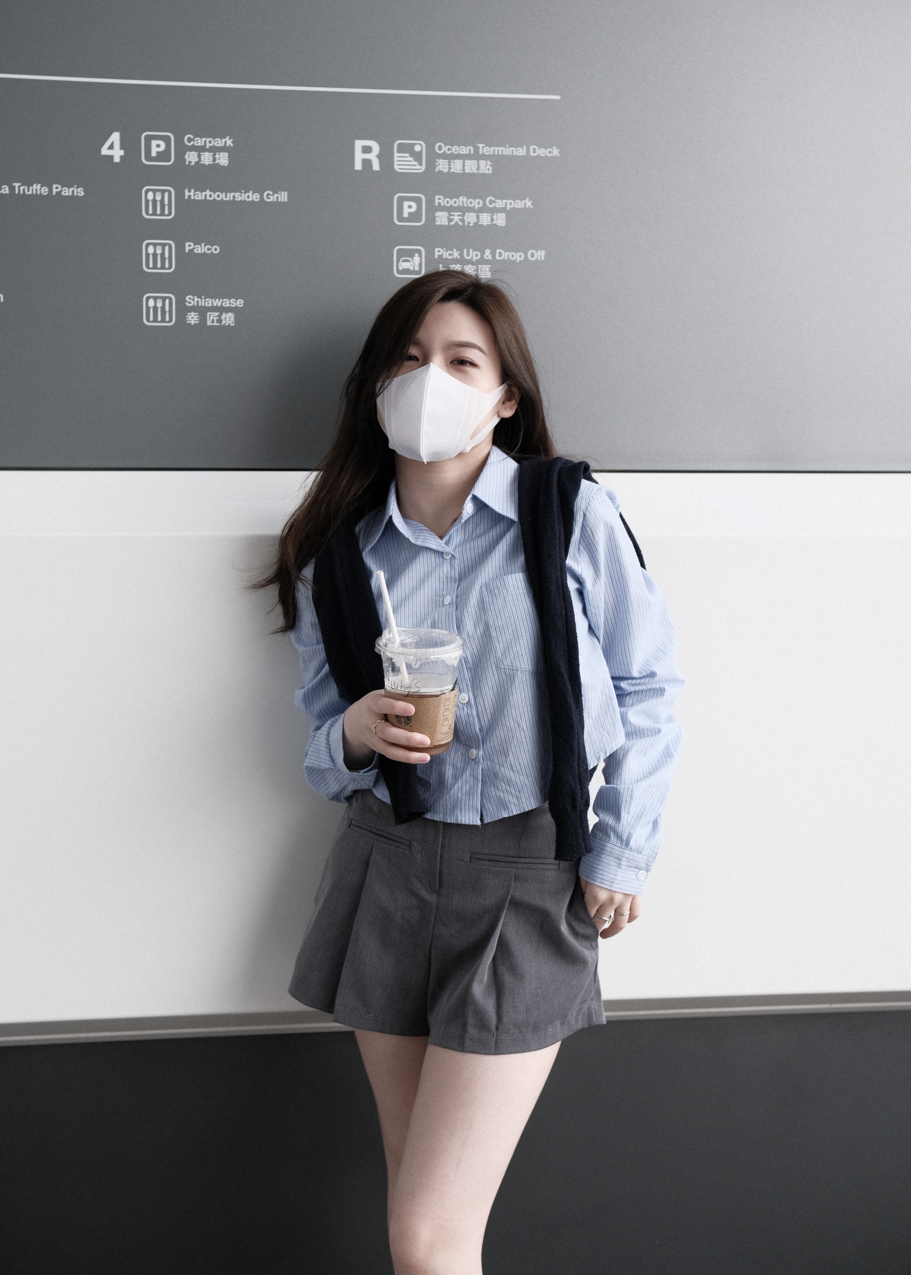 (極長腿!) 高質簡約高腰短褲 //兩色入