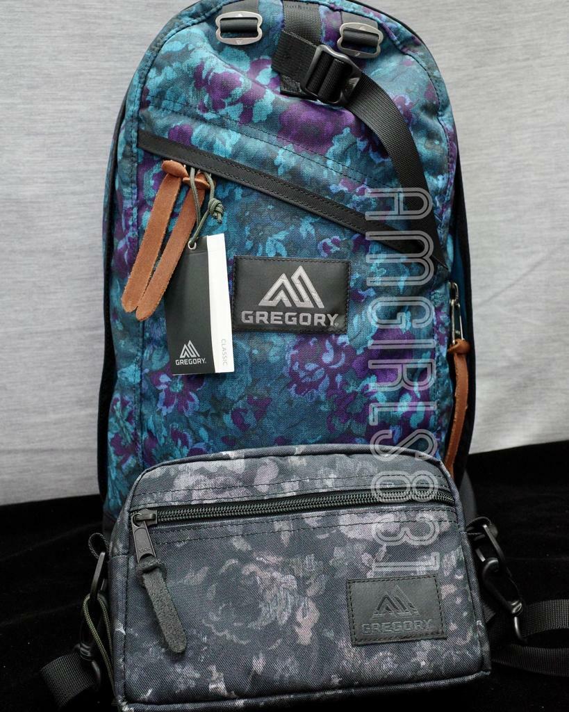 Gregory day pack Blue tapestry +  GREGORY PADDED SHOULDER POUCH S black tapestry