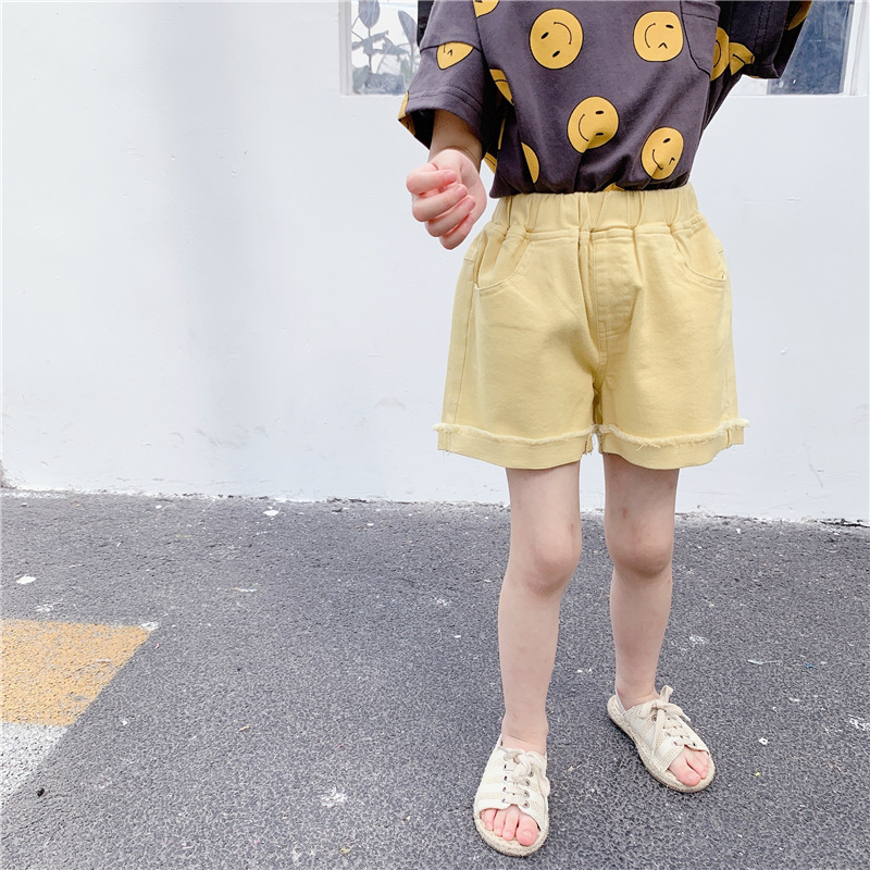 糖果色水洗棉反摺短褲 4色