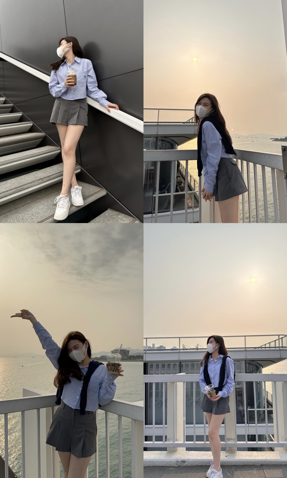 (極長腿!) 高質簡約高腰短褲 //兩色入