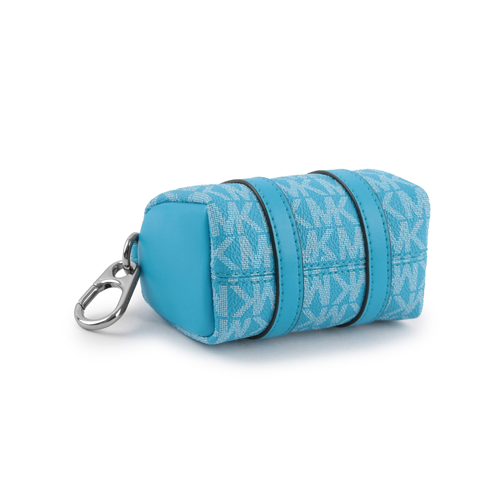 【MICHAEL KORS】塗層帆布波士頓包造型吊飾/鑰匙圈(天藍色)