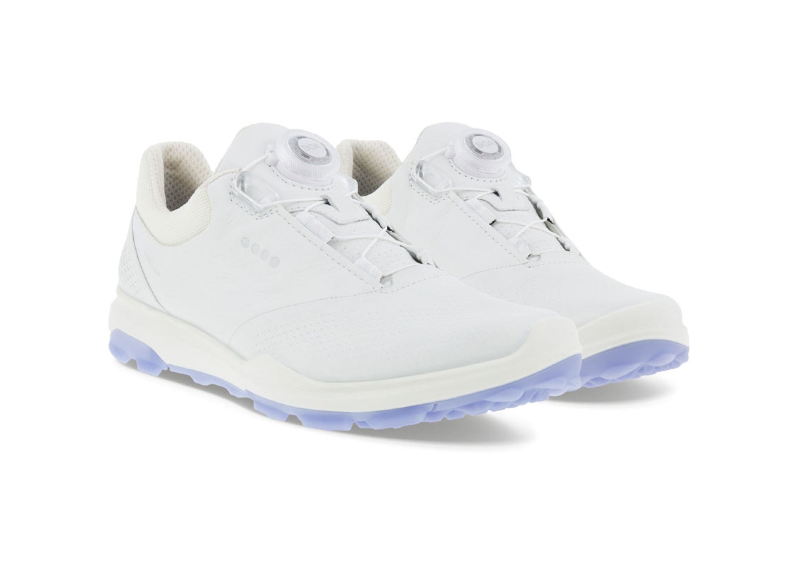 女款/4M ECCO正品折扣/ ECCO LADIES BOA HYBRID 3 LADIES GOLF SHOES WHITE/防水軟釘旋鈕式高爾夫球鞋