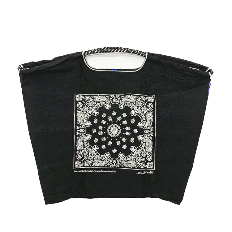 預購｜Ball & Chain 黑色 佩斯利刺繡環保袋 L