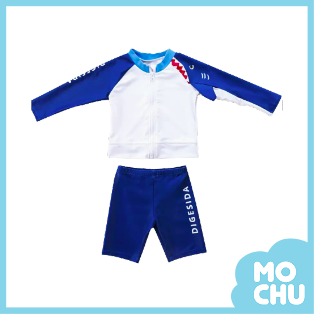 兇猛大鯊魚長袖泳裝套裝