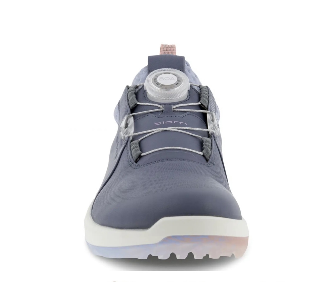 女款 4M/ECCO正品/LPGA高寶錦代言同款/ECCO BIOM H4 BOA GORE-TEX LADIES GOLF SHOE MISTY/EVENTIDE/防水軟釘高爾夫球鞋