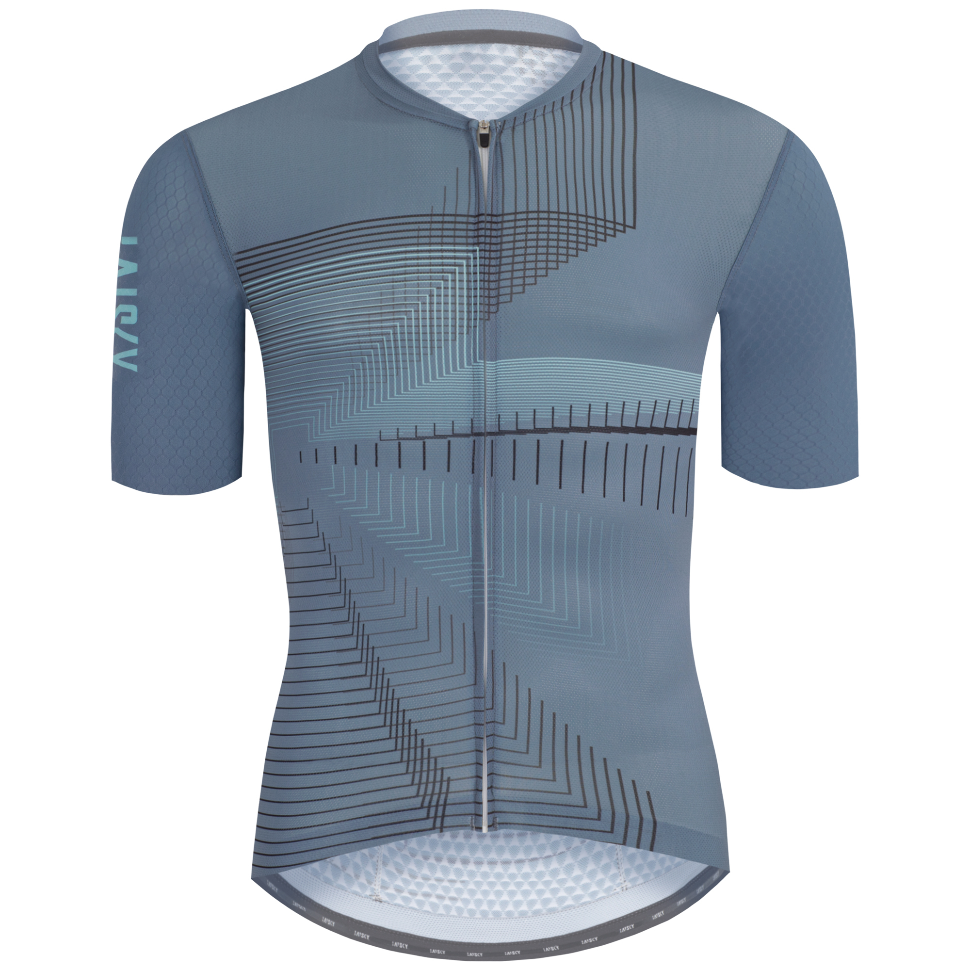 男款空力短車衣 縱橫 灰藍