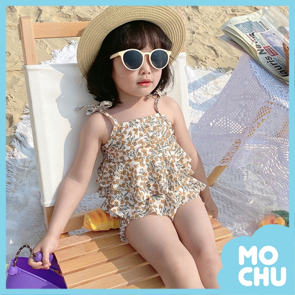 小橘子吊帶花邊泳裝(兩款)