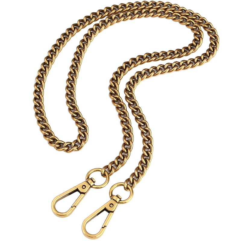 包包女斜挎包粗肩帶復古金色鏈條百搭包帶單賣鏈子配件