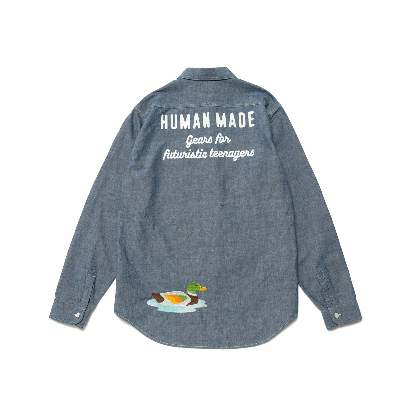 2023SS HUMAN MADE CHAMBRAY L/S SHIRT 刺繡鴨子襯衫現貨