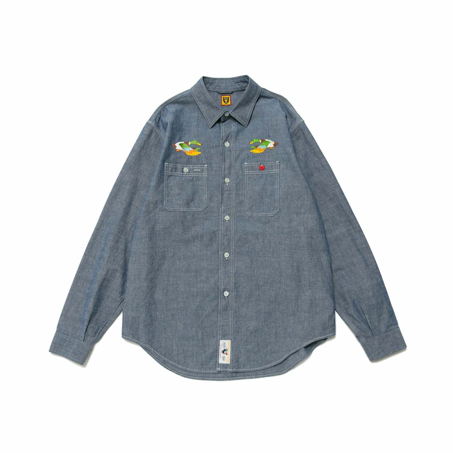 2023SS HUMAN MADE CHAMBRAY L/S SHIRT 刺繡鴨子襯衫現貨