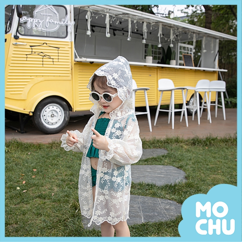 蕾絲薄紗防曬開衫