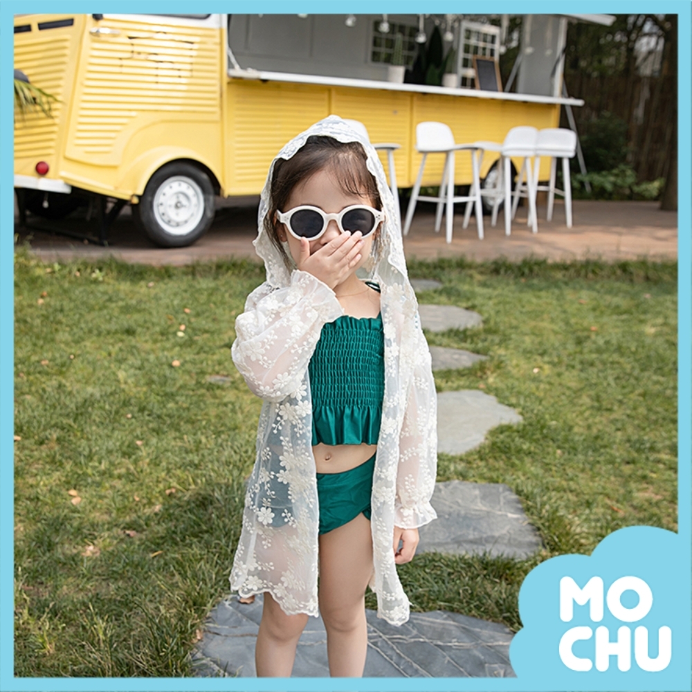 蕾絲薄紗防曬開衫