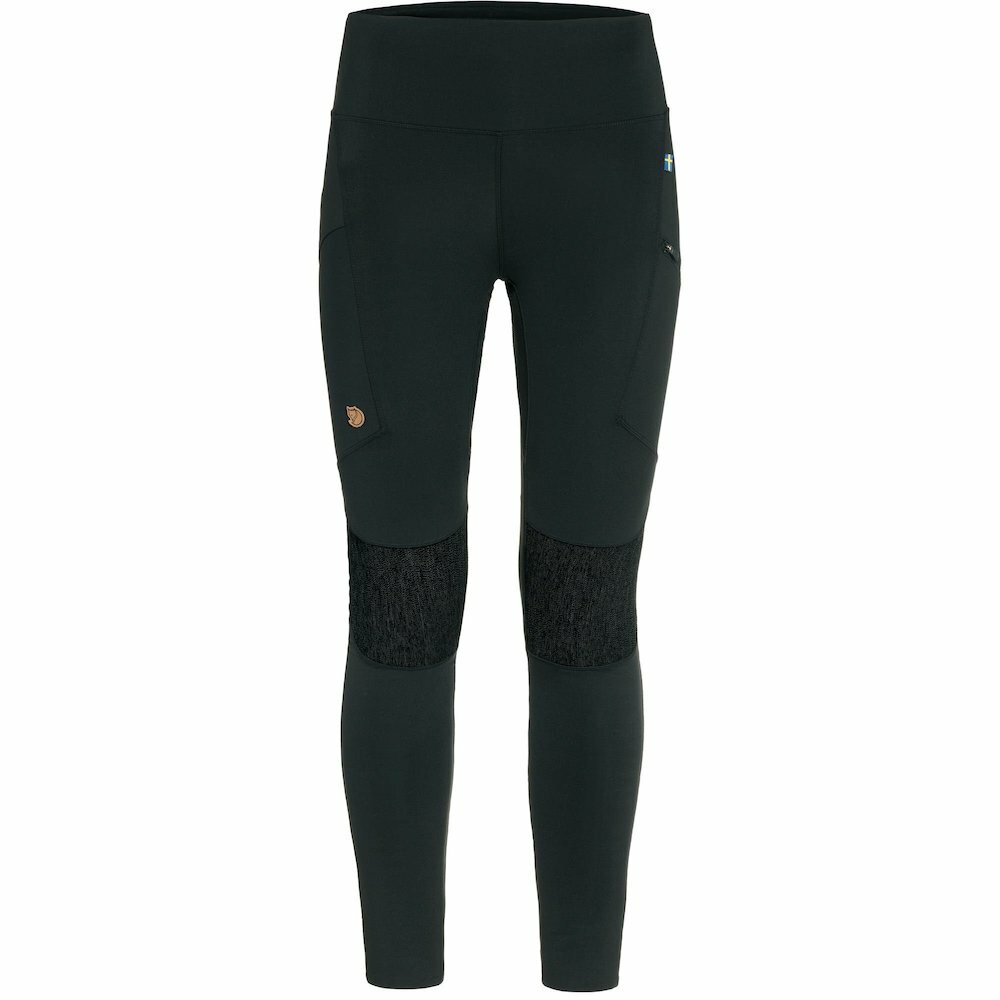 Fjallraven 瑞典北極狐 小狐狸 Abisko Trekking Tights HD W 女款 登山健行緊身褲 彈性耐磨緊身褲 F87143-550 黑 [HappyOutdoor]