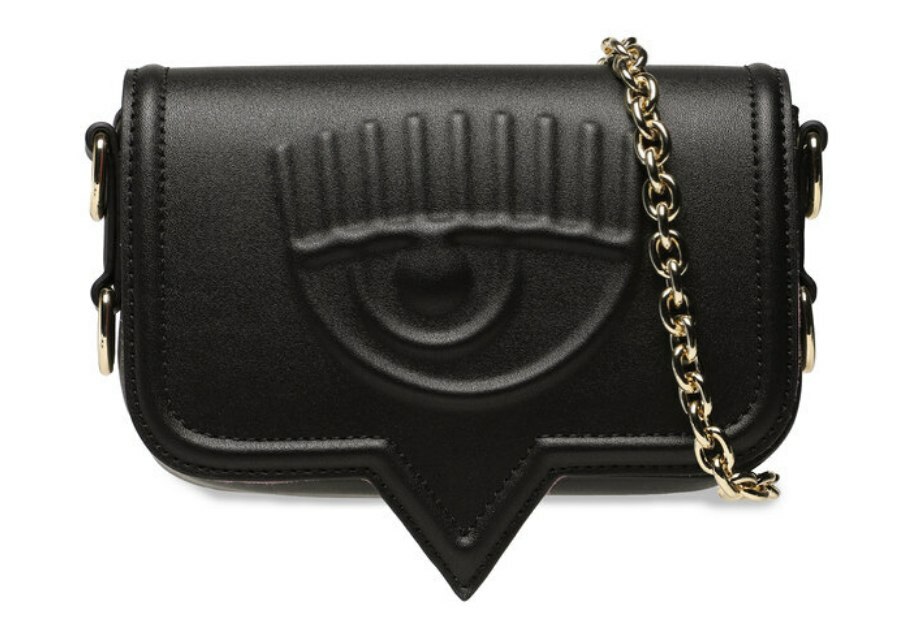 [S] CHIARA FERRAGNI 74SB4BA2 ZS517899 EYELIKE CROSSBODY BAG,BLACK, 8052672354044 (SCF203)
