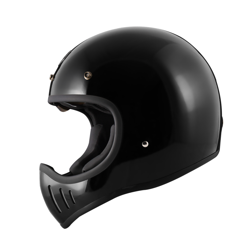 ASTONE SUPER RETRO 山車帽 亮黑 全罩 復古 內鏡片 可拆帽簷