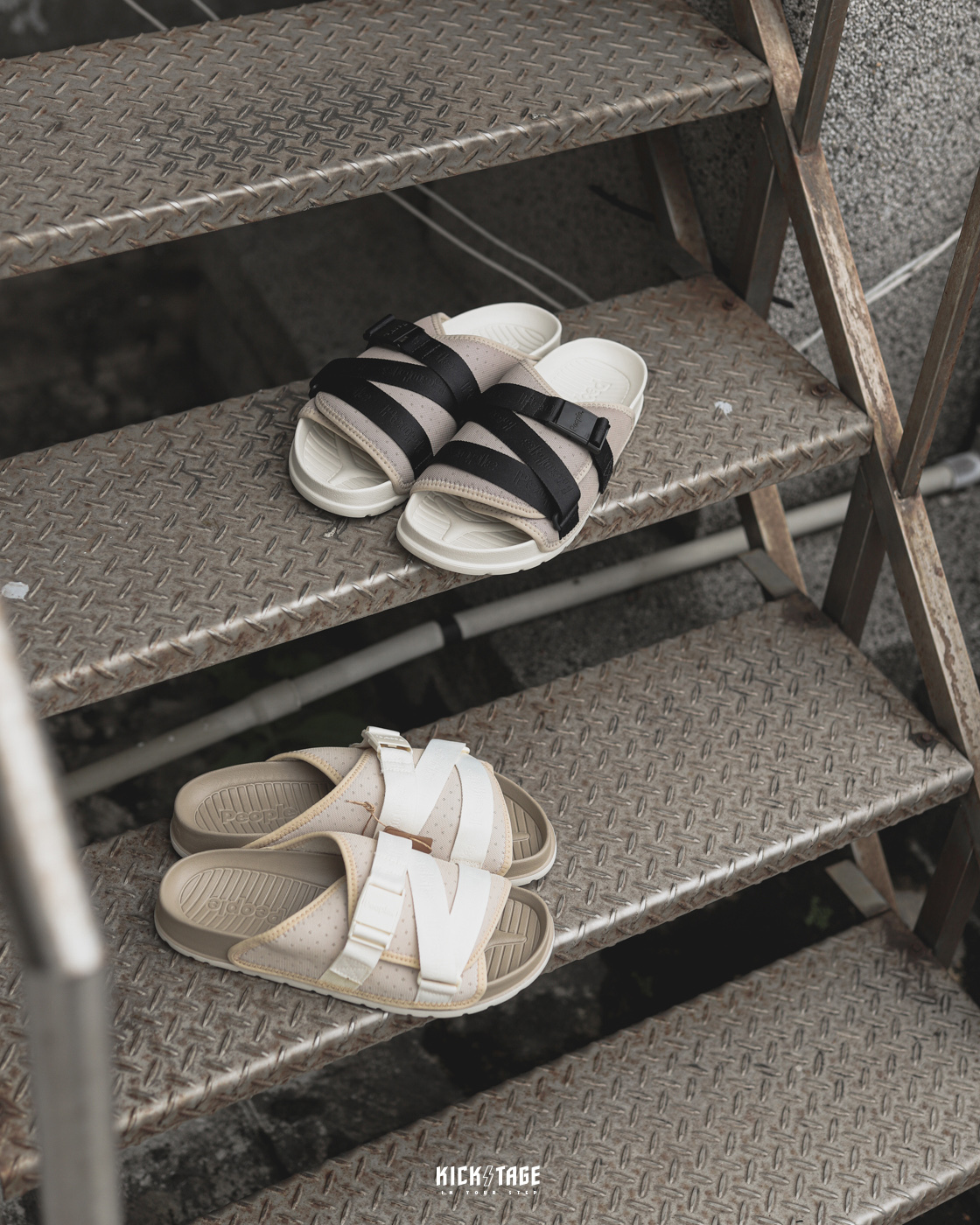 [售出無退換]PEOPLE LENNON CHILLER DEUCE 奶茶/白織帶 奶白/黑織帶 串標 尼龍織帶 可調式 內刷絨 懶人鞋 拖鞋【NC04V3T】